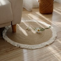 rokinp Handmade Circle Living Room Carpet | Boho-Inspired Round Rug for Cozy and Stylish Spaces