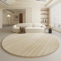 rokinp Luxury Round Light Beige Carpet | Plush, Elegant Area Rug for Living Rooms, Bedrooms, or Offices